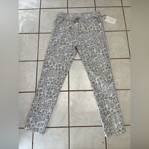VENTI6 ITALY NWT! Grey/Taupe Animal Print Drawstring Joggers Sz L